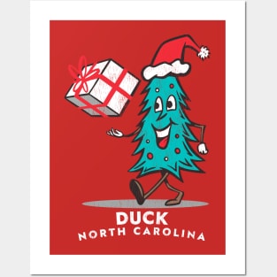 Duck, NC Vacationing Christmas Tree Posters and Art